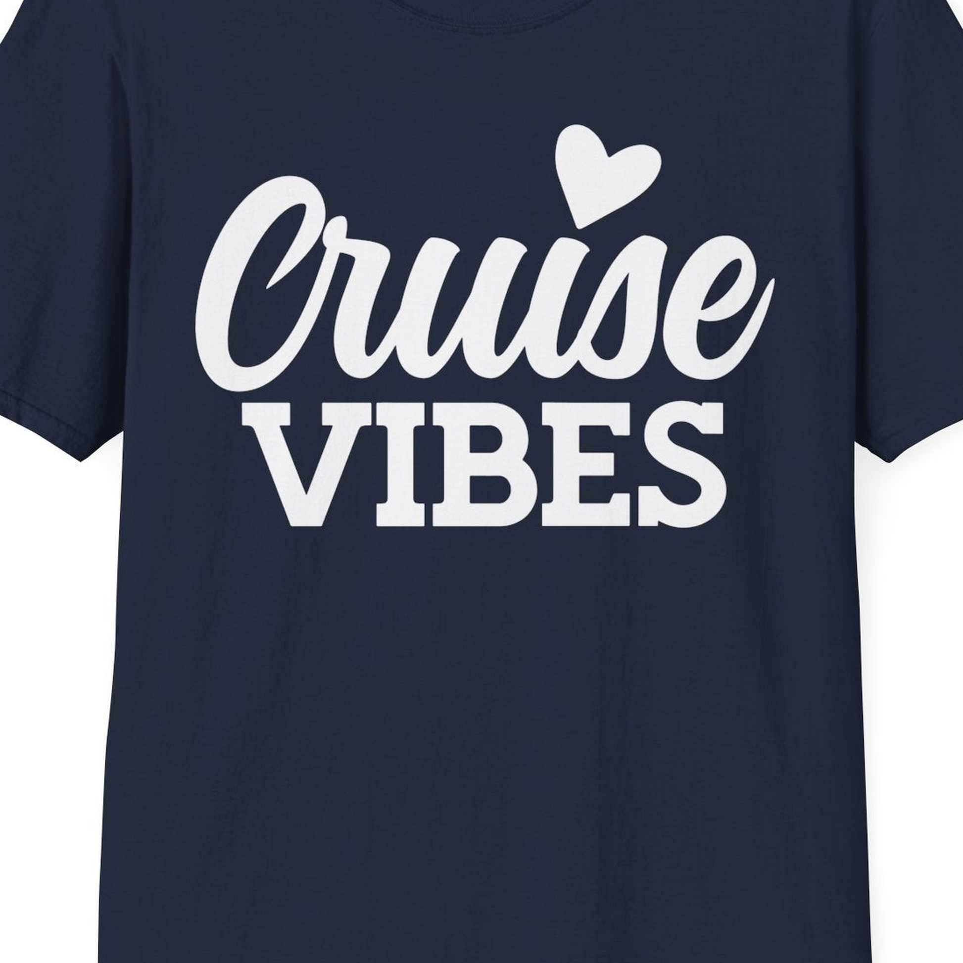 Cruise Vibes Shirt T-Shirt – Navy – Best Cruise Shirts Close Up
