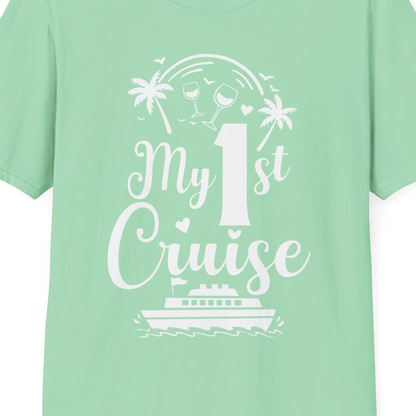 My First Cruise Shirt T-Shirt – Mint Green – Best Cruise Shirts Close Up
