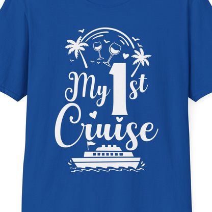 My First Cruise Shirt T-Shirt – Royal – Best Cruise Shirts Close Up