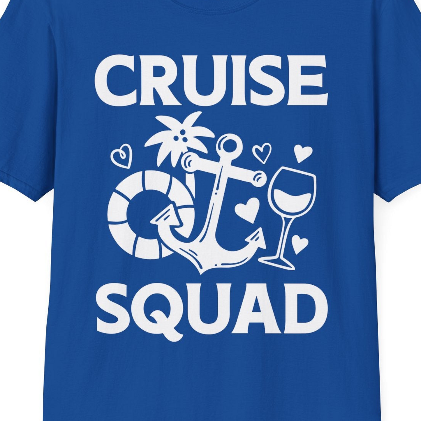 Cruise Squad Shirt T-Shirt – Royal – Best Cruise Shirts Close Up