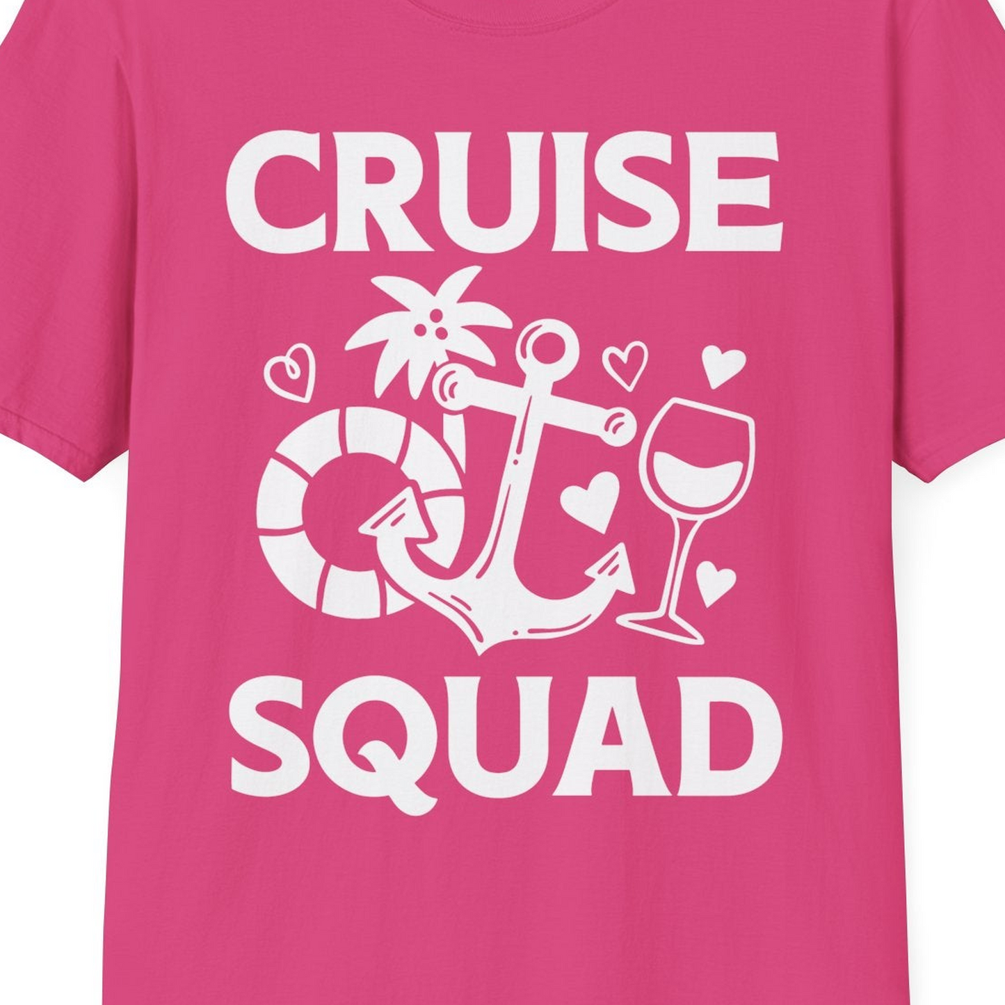 Cruise Squad Shirt T-Shirt – Heliconia – Best Cruise Shirts Close Up