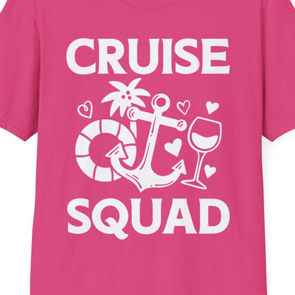 Cruise Squad Shirt T-Shirt – Heliconia – Best Cruise Shirts Close Up