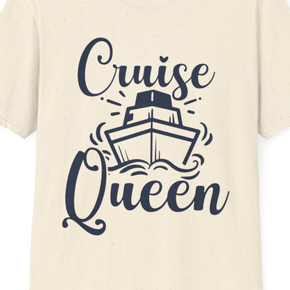 Cruise Queen Shirt T-Shirt – Natural – Best Cruise Shirts Close Up