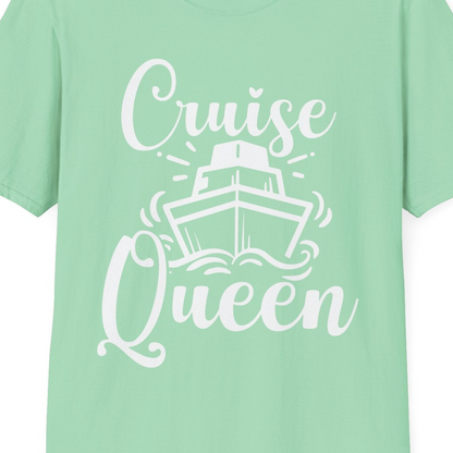 Cruise Queen Shirt T-Shirt – Mint Green – Best Cruise Shirts Close Up