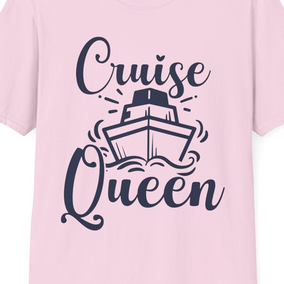 Cruise Queen Shirt T-Shirt – Light Pink – Best Cruise Shirts Close Up