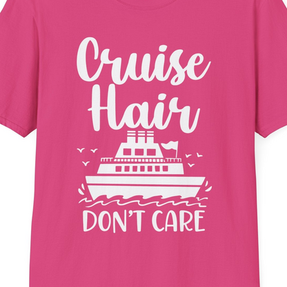 Cruise Hair Don't Care Shirt T-Shirt – Heliconia – Best Cruise Shirts Close Up