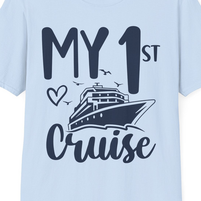 My First Cruise Shirt T-Shirt – Light Blue – Best Cruise Shirts Close Up