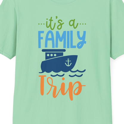 Family Cruise Trip Matching Shirts T-Shirt – Mint Green – Best Cruise Shirts Close Up