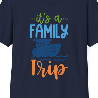 Family Cruise Trip Matching Shirts T-Shirt – Navy – Best Cruise Shirts Close Up