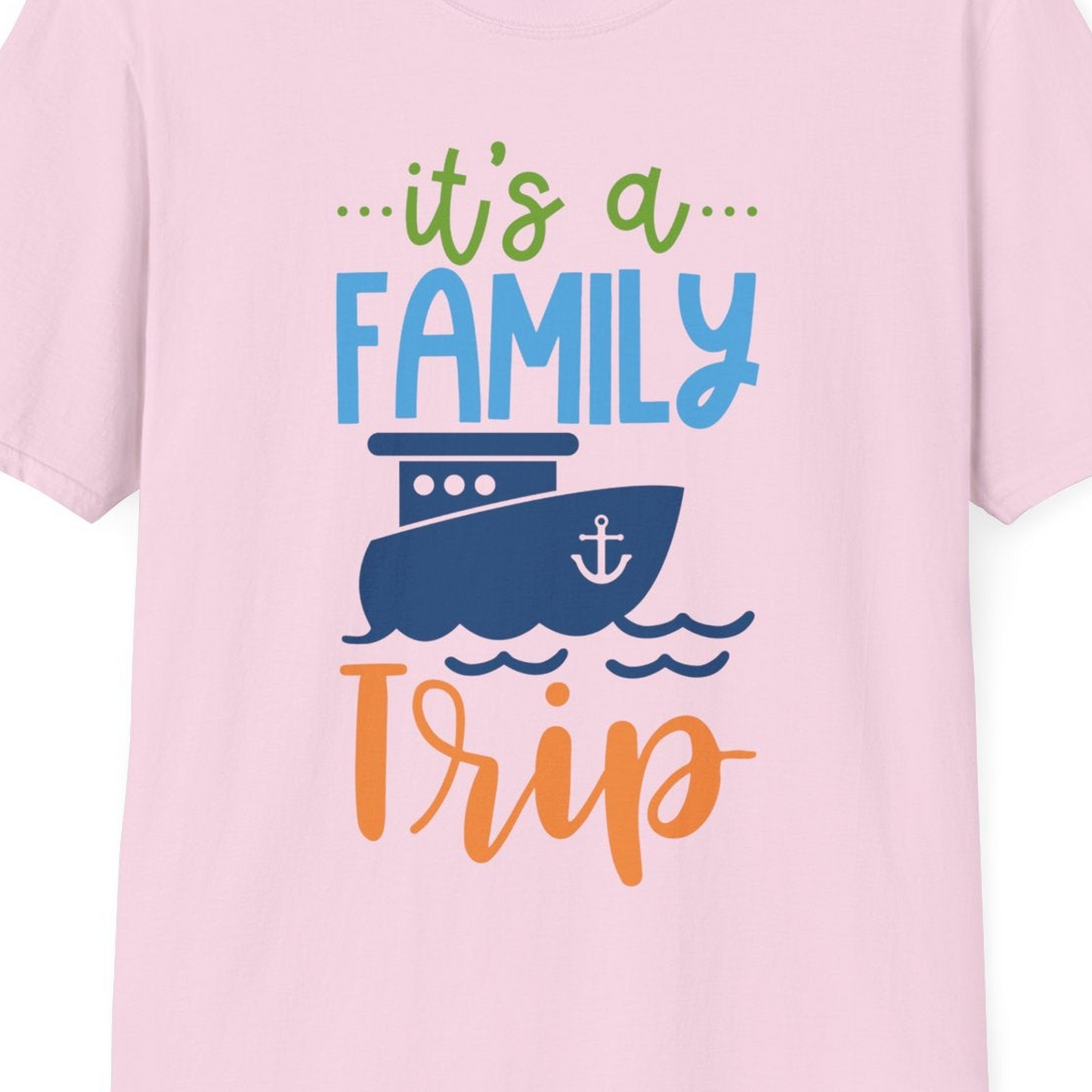 Family Cruise Trip Matching Shirts T-Shirt – Light Pink – Best Cruise Shirts Close Up