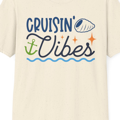 Cruisin Vibes Shirt T-Shirt – Natural – Best Cruise Shirts Close Up