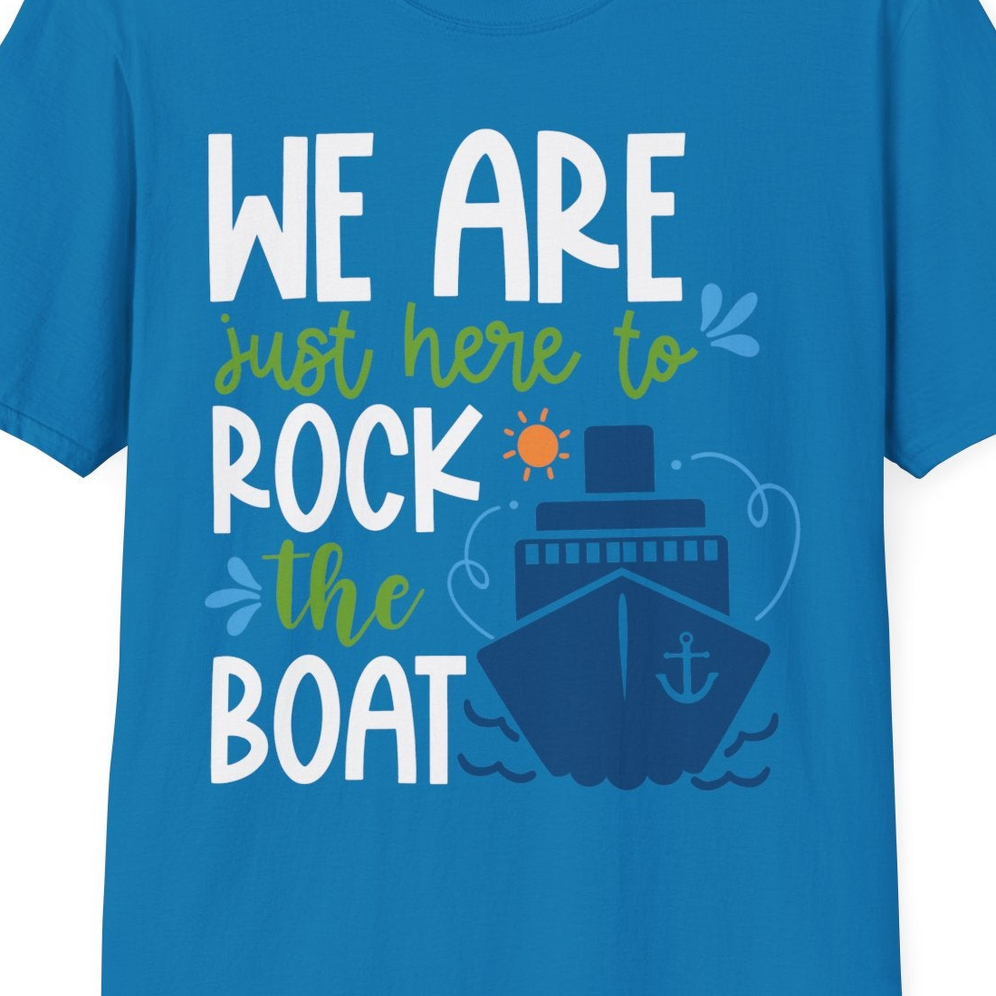 Funny Cruise Shirt T-Shirt – Sapphire – Best Cruise Shirts Close Up