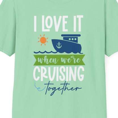 Cruising Together Shirt T-Shirt – Mint Green – Best Cruise Shirts Close Up