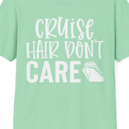 Cruise Hair Dont Care Shirt T-Shirt – Mint Green – Best Cruise Shirts Close Up