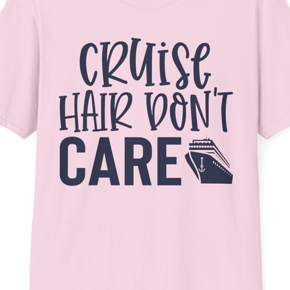 Cruise Hair Dont Care Shirt T-Shirt – Light Pink – Best Cruise Shirts Close Up