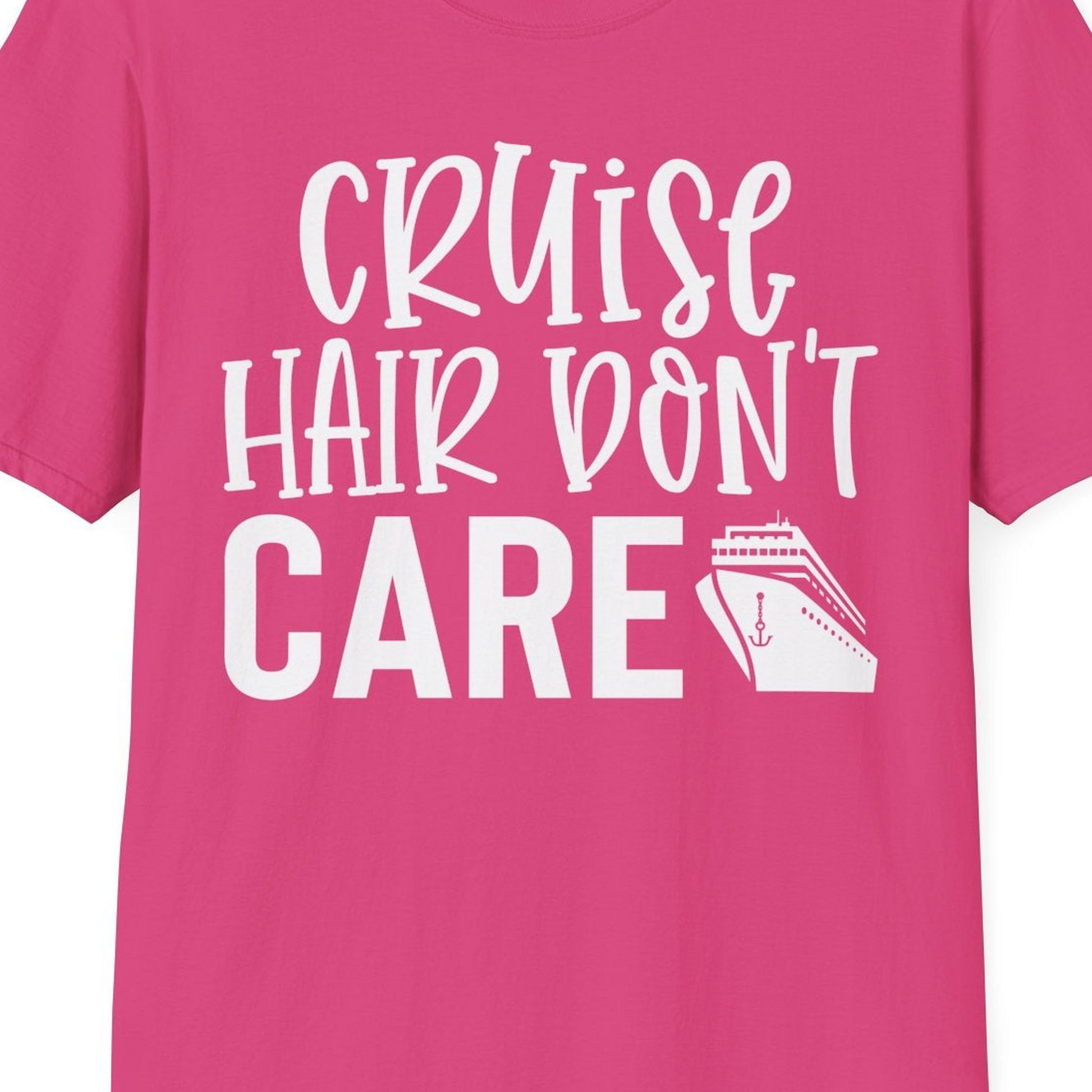 Cruise Hair Dont Care Shirt T-Shirt – Heliconia – Best Cruise Shirts Close Up