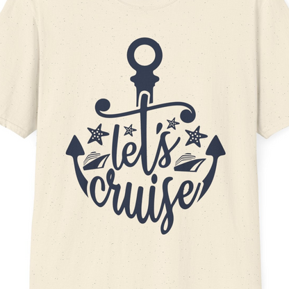 Let's Cruise Shirt T-Shirt – Natural – Best Cruise Shirts Close Up