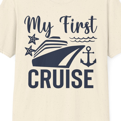 My First Cruise Shirt T-Shirt – Natural – Best Cruise Shirts Close Up