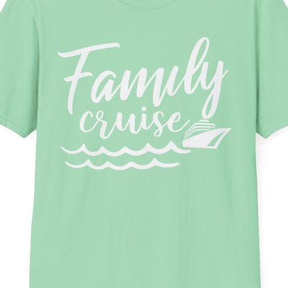 Family Cruise Shirt T-Shirt – Mint Green – Best Cruise Shirts Close Up