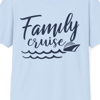 Family Cruise Shirt T-Shirt – Light Blue – Best Cruise Shirts Close Up