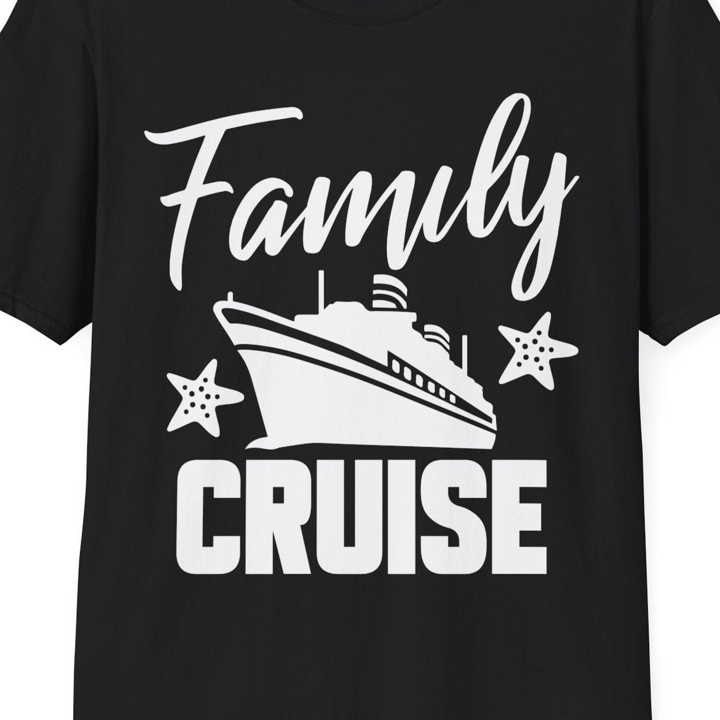 Family Cruise Shirt T-Shirt – Black – Best Cruise Shirts Close Up