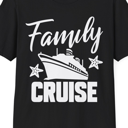 Family Cruise Shirt T-Shirt – Black – Best Cruise Shirts Close Up