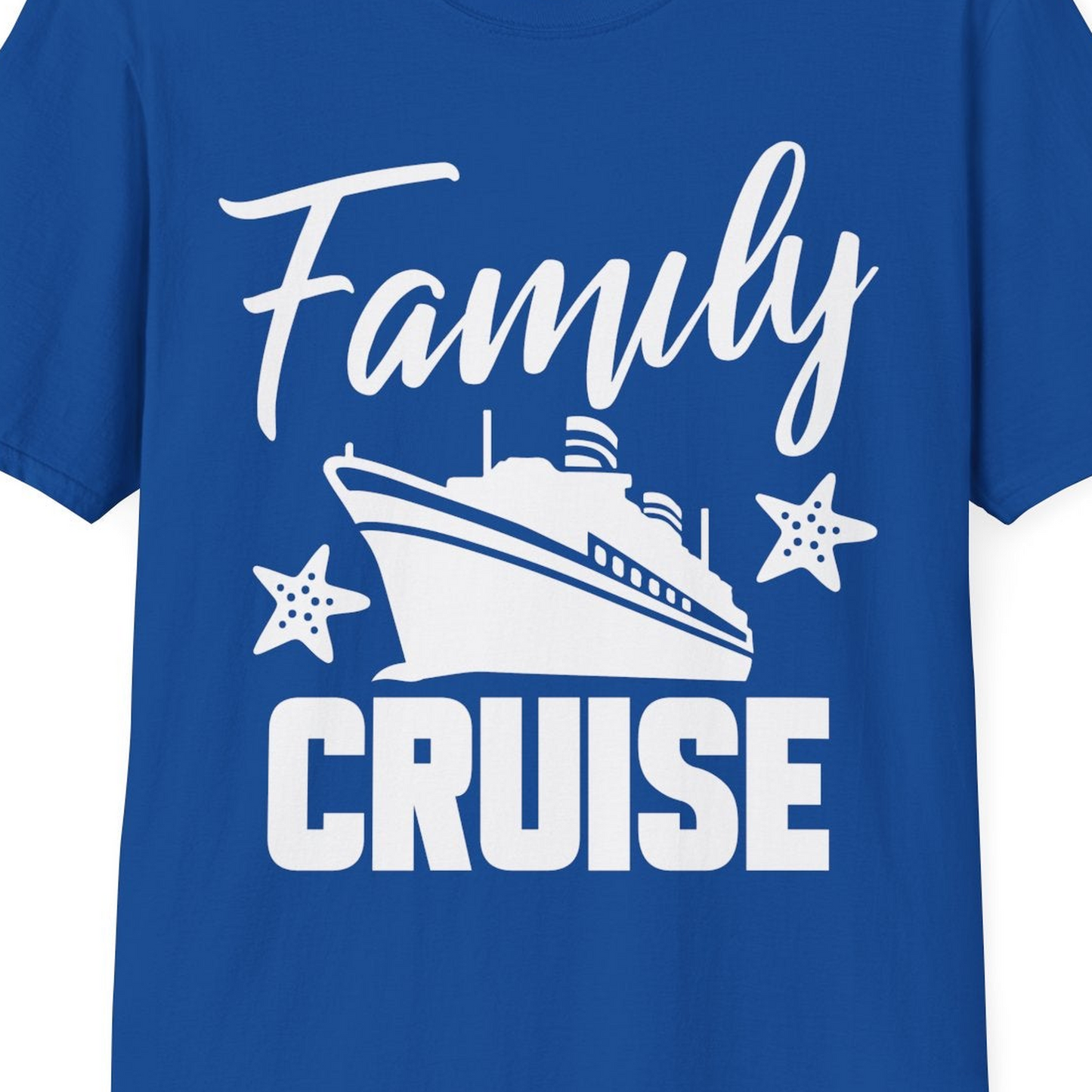 Family Cruise Shirt T-Shirt – Royal – Best Cruise Shirts Close Up