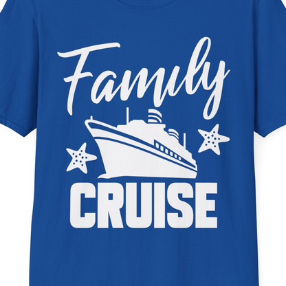 Family Cruise Shirt T-Shirt – Royal – Best Cruise Shirts Close Up