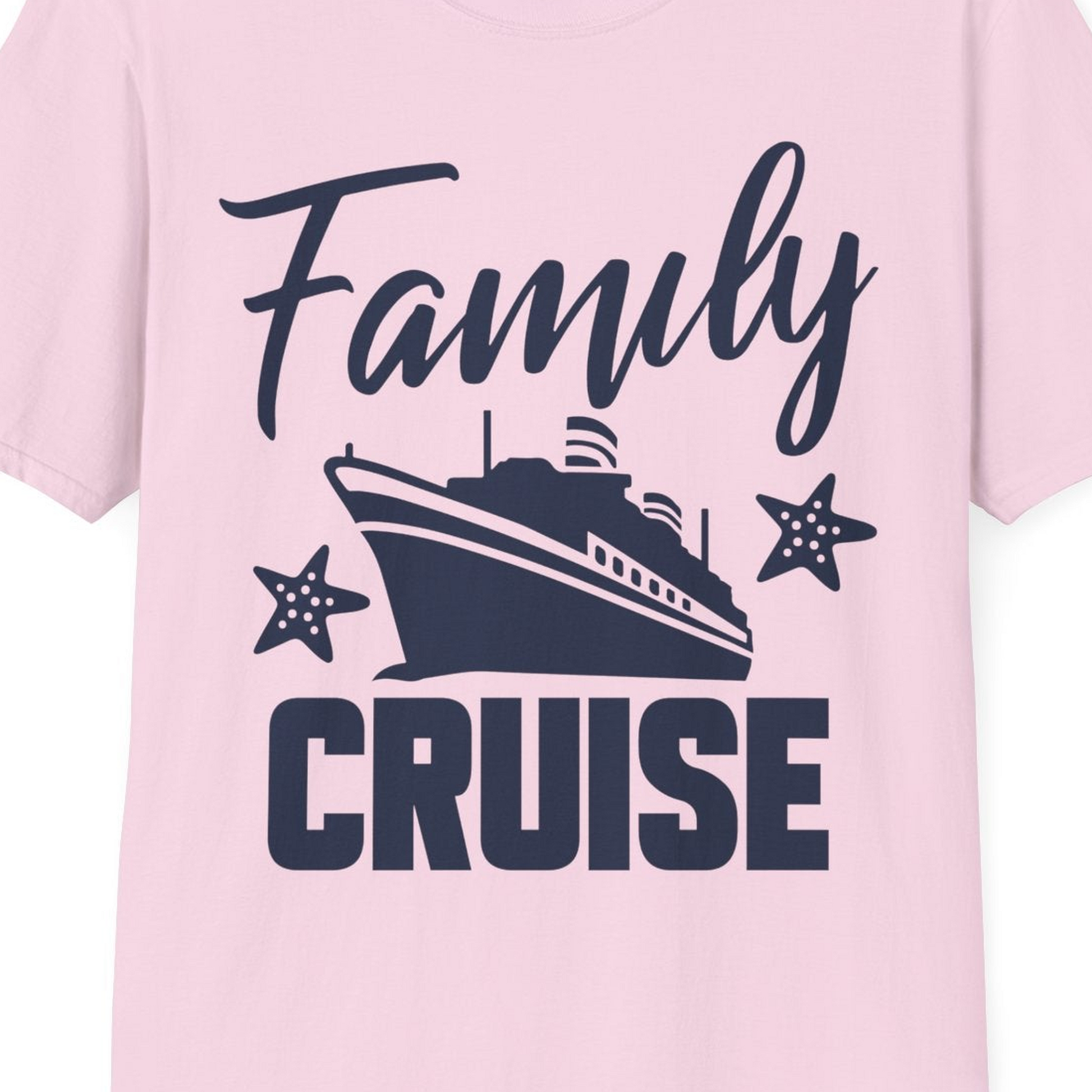Family Cruise Shirt T-Shirt – Light Pink – Best Cruise Shirts Close Up