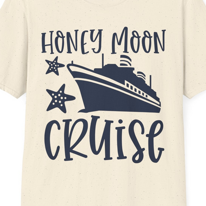 Honeymoon Cruise Shirt T-Shirt – Natural – Best Cruise Shirts Close Up