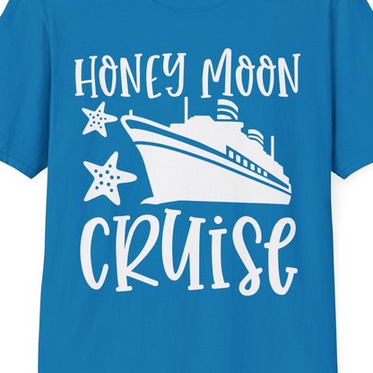 Honeymoon Cruise Shirt T-Shirt – Sapphire – Best Cruise Shirts Close Up