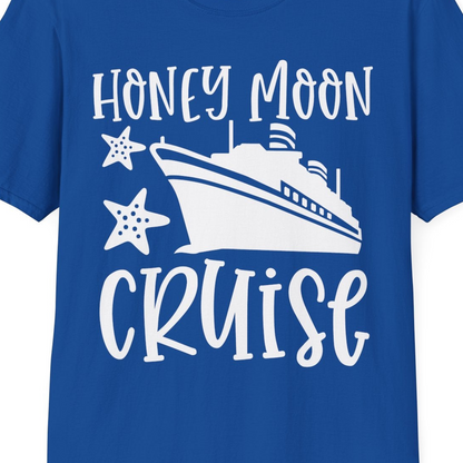Honeymoon Cruise Shirt T-Shirt – Royal – Best Cruise Shirts Close Up