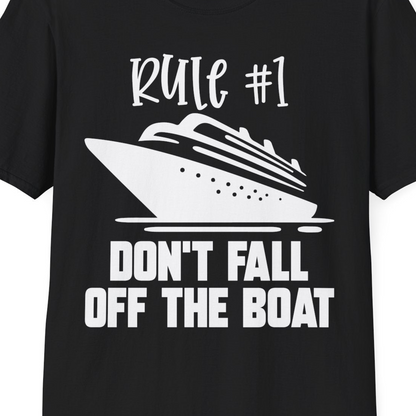 Rule Number One Cruise Shirt T-Shirt – Black – Best Cruise Shirts Close Up