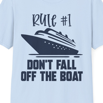 Rule Number One Cruise Shirt T-Shirt – Light Blue – Best Cruise Shirts Close Up