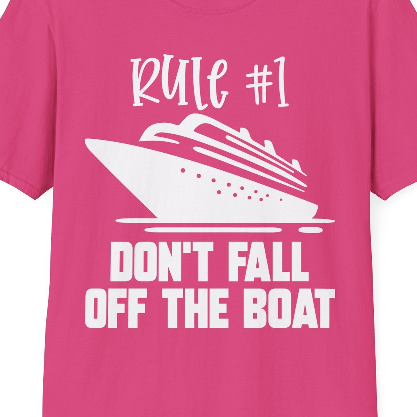 Rule Number One Cruise Shirt T-Shirt – Heliconia – Best Cruise Shirts Close Up