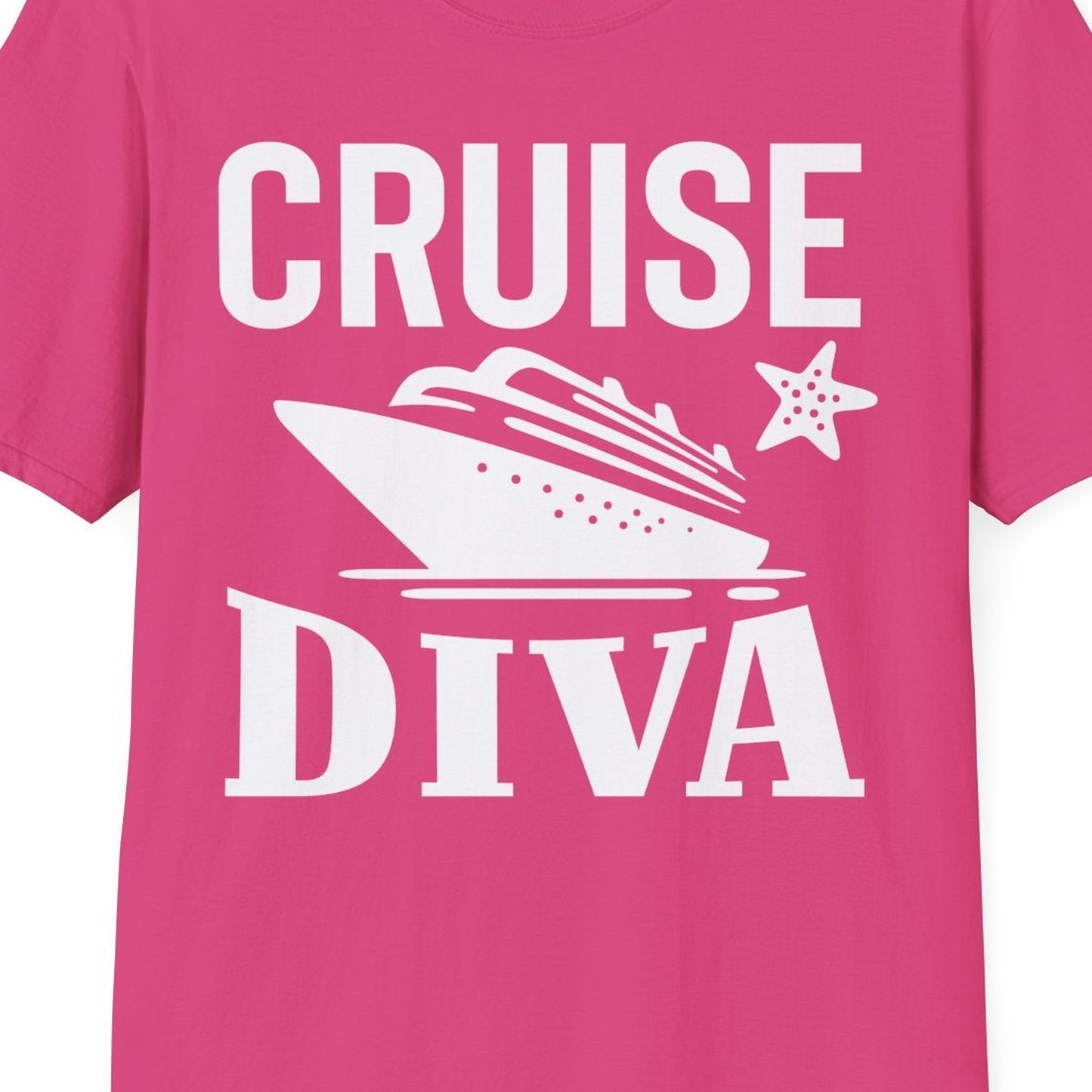 Cruise Diva Shirt T-Shirt – Heliconia – Best Cruise Shirts Close Up
