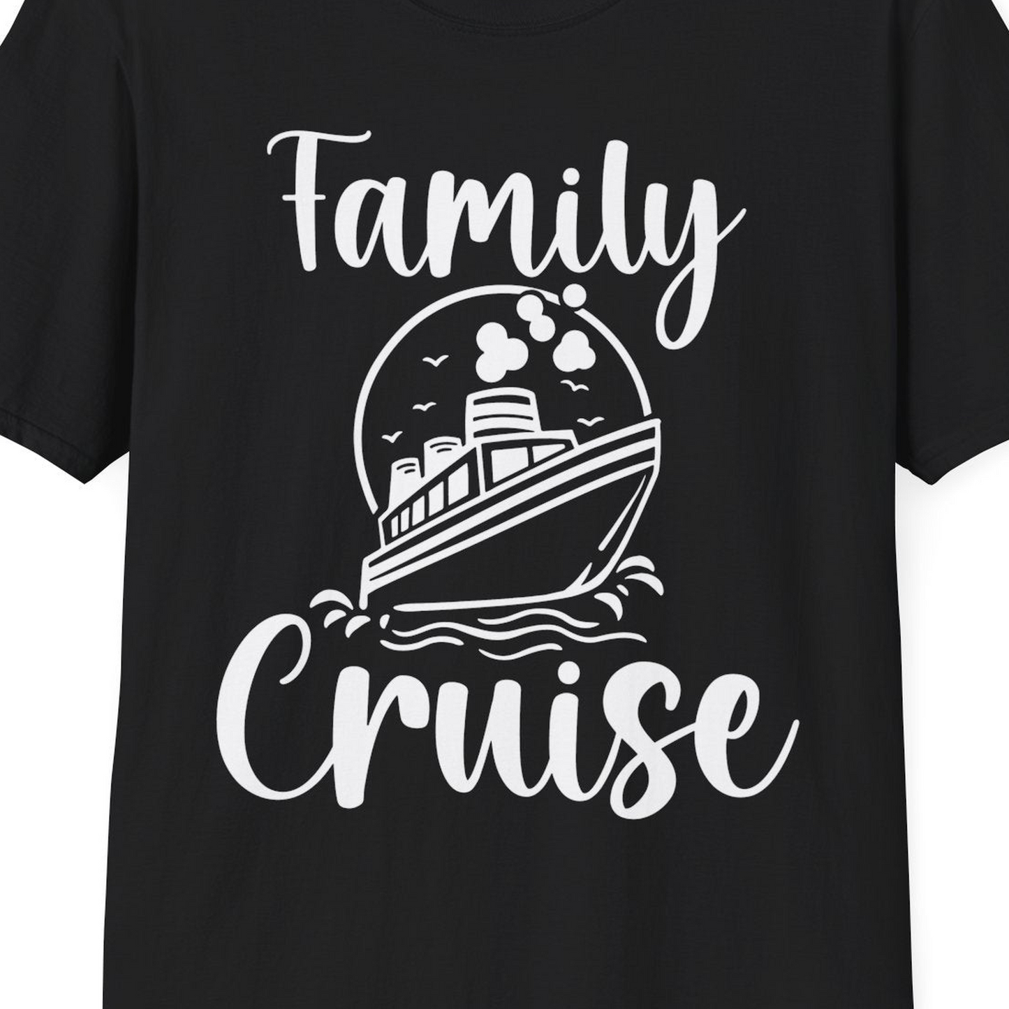 Family Cruise Shirt T-Shirt – Black – Best Cruise Shirts Close Up