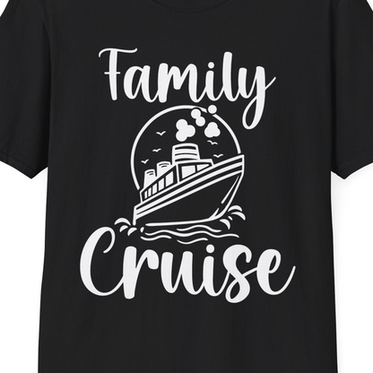 Family Cruise Shirt T-Shirt – Black – Best Cruise Shirts Close Up