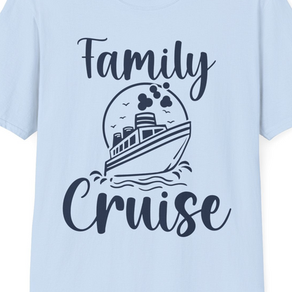 Family Cruise Shirt T-Shirt – Light Blue – Best Cruise Shirts Close Up