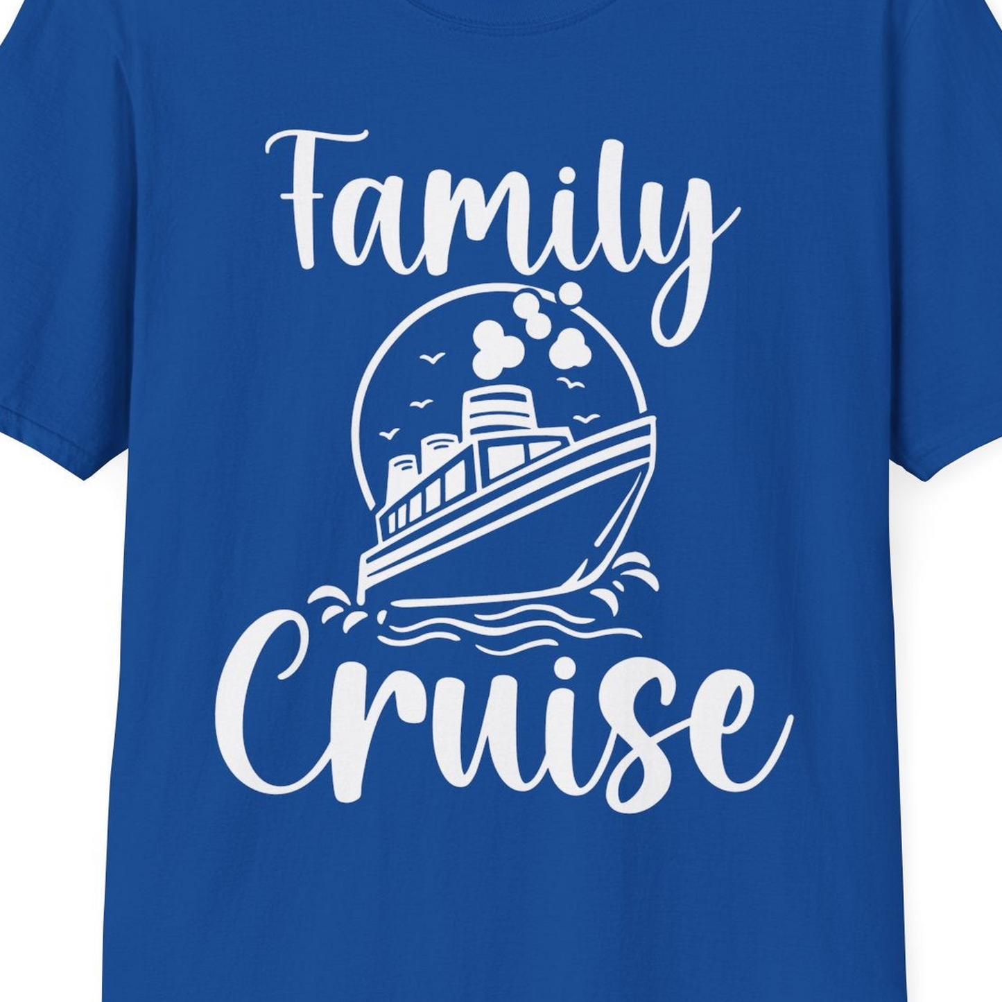 Family Cruise Shirt T-Shirt – Royal – Best Cruise Shirts Close Up