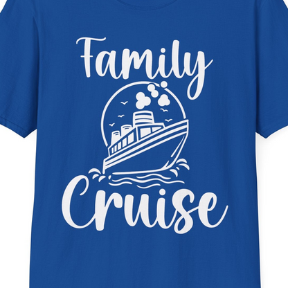 Family Cruise Shirt T-Shirt – Royal – Best Cruise Shirts Close Up