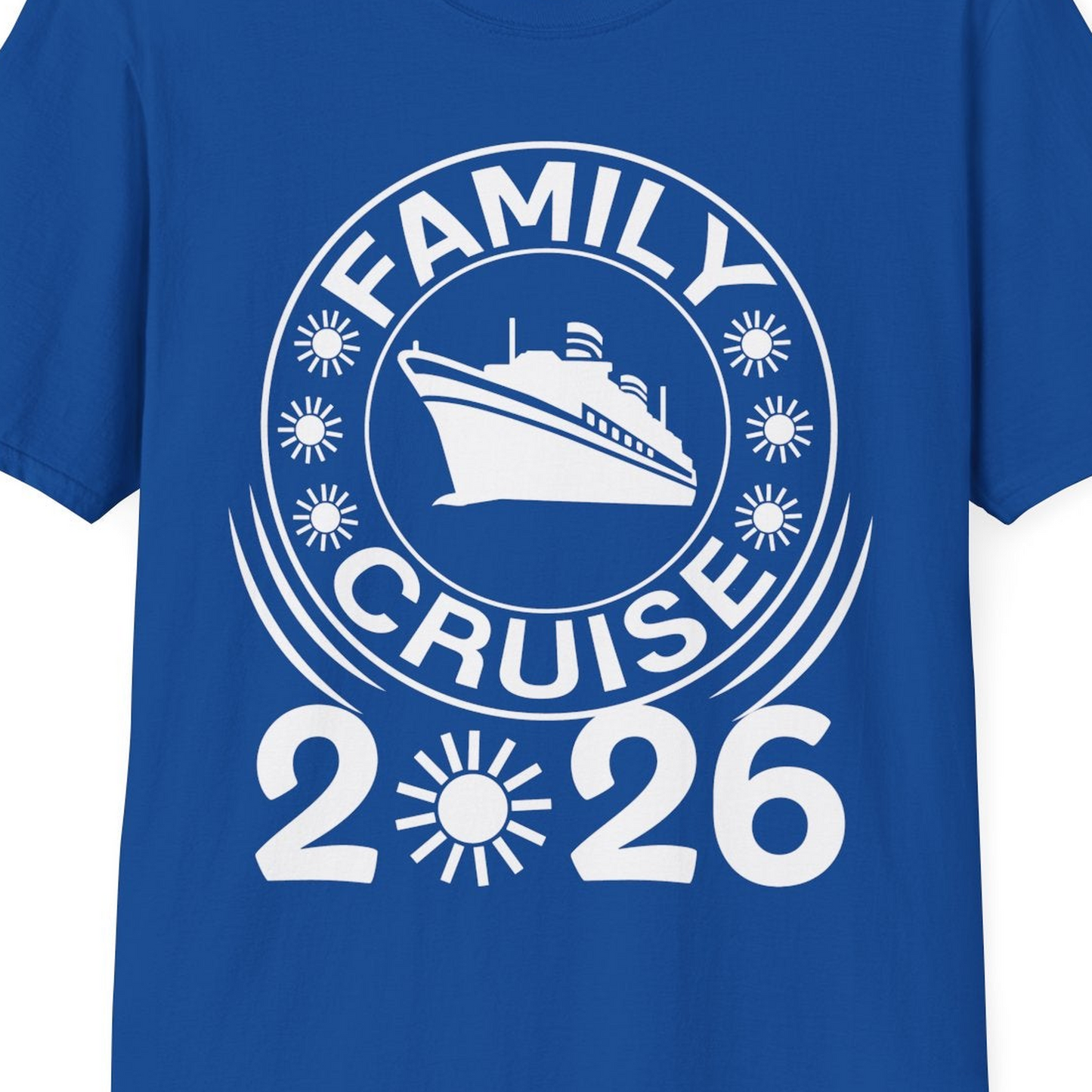 Family Cruise 2026 Shirt T-Shirt – Royal – Best Cruise Shirts Close Up