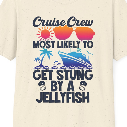 Cruise Crew Shirt T-Shirt – Natural – Best Cruise Shirts Close Up