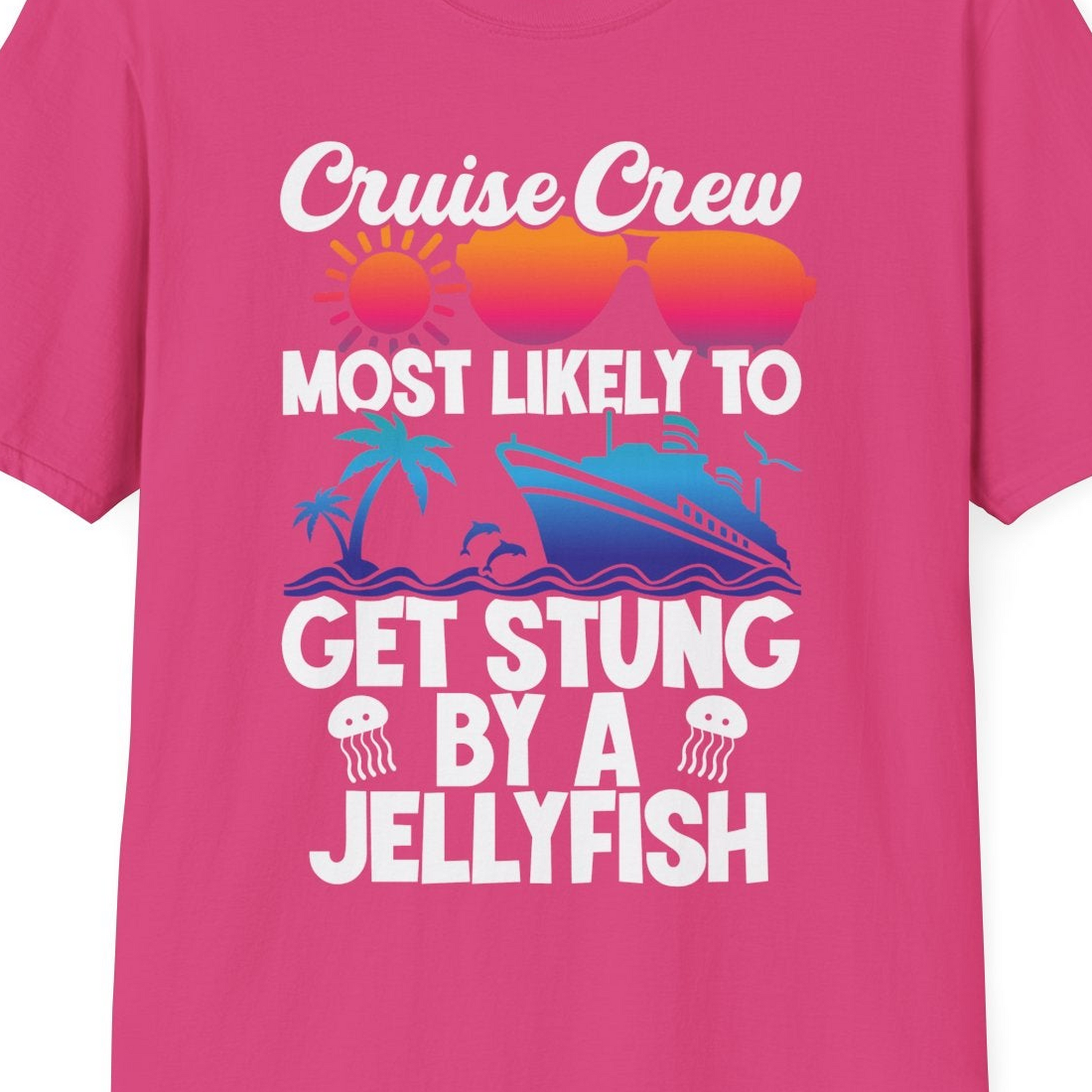 Cruise Crew Shirt T-Shirt – Heliconia – Best Cruise Shirts Close Up