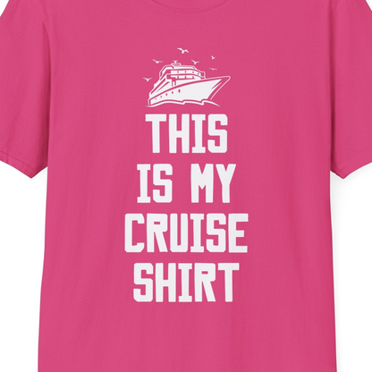 This Is My Cruise Shirt Bold Cruise Ship Graphic Tee — T-Shirt T-Shirt – Heliconia – Best Cruise Shirts Close Up