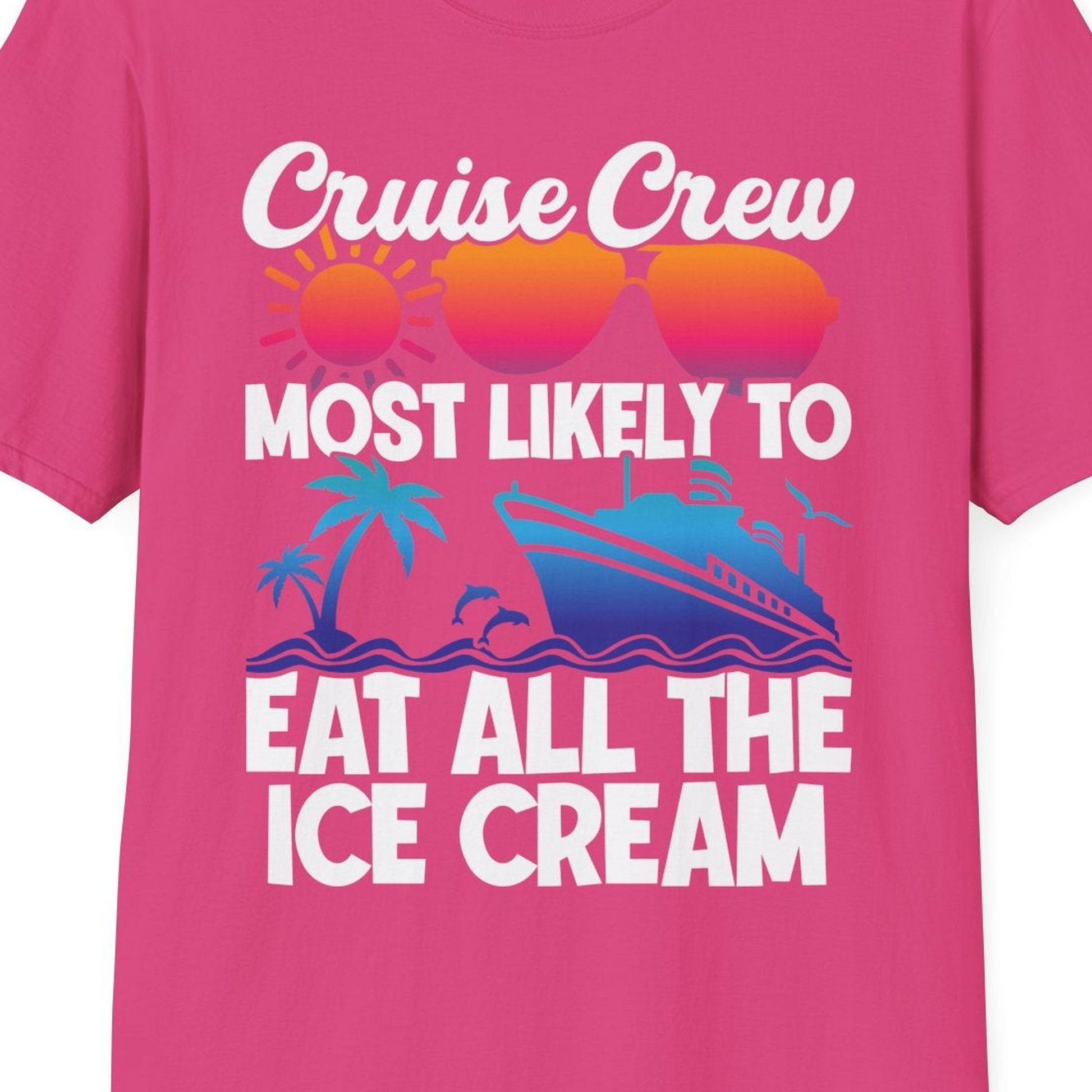 Cruise Crew Shirt T-Shirt – Heliconia – Best Cruise Shirts Close Up