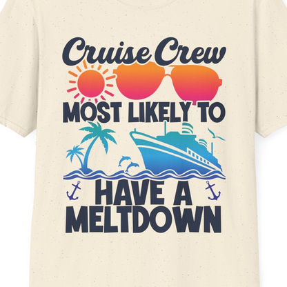 Cruise Crew Meltdown Shirt T-Shirt – Natural – Best Cruise Shirts Close Up