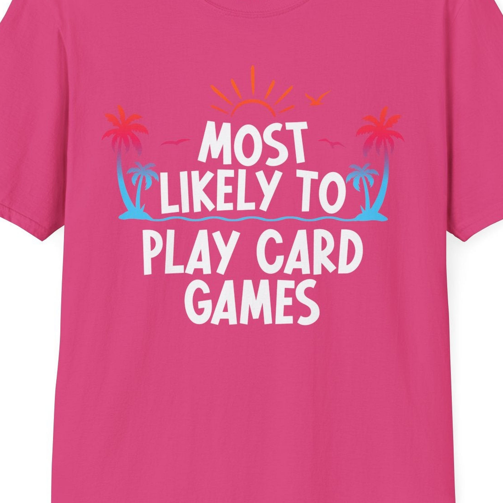 Tropical Cruise Card Game Shirt T-Shirt – Heliconia – Best Cruise Shirts Close Up