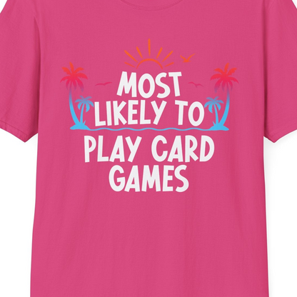 Tropical Cruise Card Game Shirt T-Shirt – Heliconia – Best Cruise Shirts Close Up
