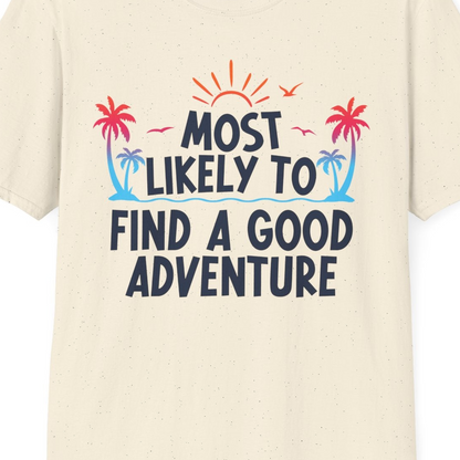 Tropical Adventure Shirt T-Shirt – Natural – Best Cruise Shirts Close Up